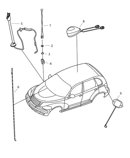 Mast Antenna Diagram for 4671868AA