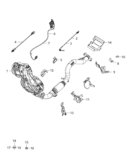 2012 Jeep Grand Cherokee Sensor Oxygen Diagram for 68321552AB