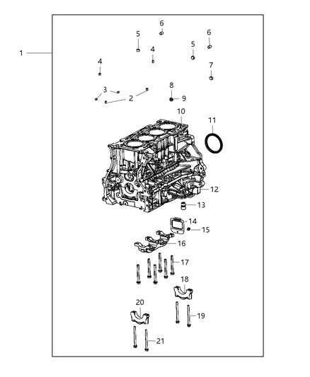 Engine Short Block See Note Diagram for RL183906AG