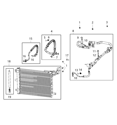 Line A/C Suction Diagram for 68282115AA