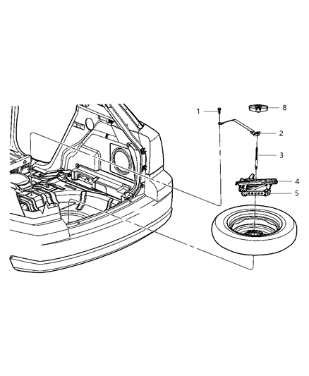 1985 Dodge D350 Wrench Wheel Lug Nut Diagram for 4772483AE