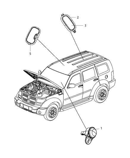 2012 Ram 2500 Lamp Dome Diagram for 5JG55DW1AC