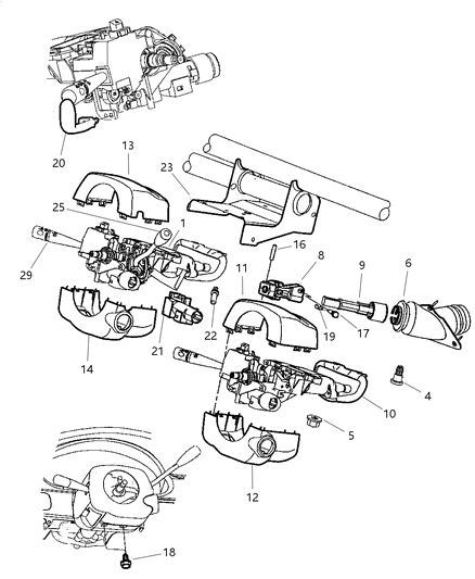 2001 Dodge Ram 1500 Coupling Steering Diagram for 4698256
