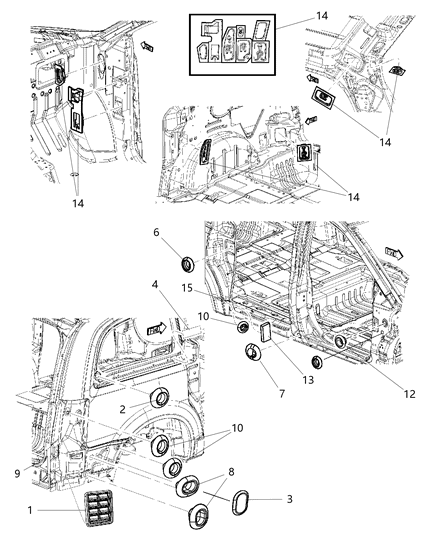 Stuffer Sliding Door Track Lower Diagram for 5028828AC