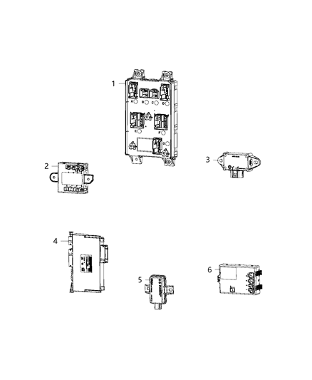 Module Body Controller Diagram for 68277392AC