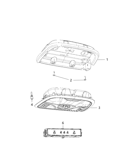 Console Overhead Diagram for 1WG401DAAG
