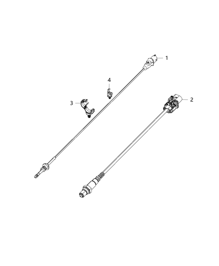 2015 Chrysler 300 Sensor Exhaust Temperature Diagram for 5146223AA