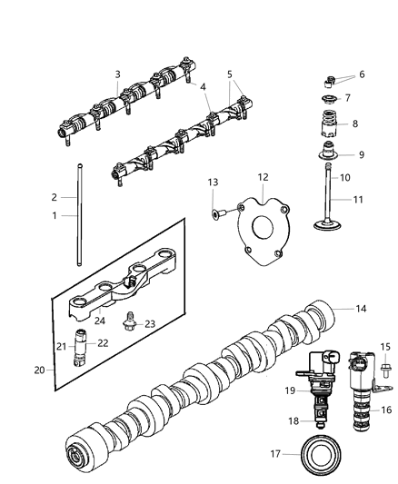 2007 Dodge Sprinter 3500 Valve Engine Intake Diagram for 5045487AB