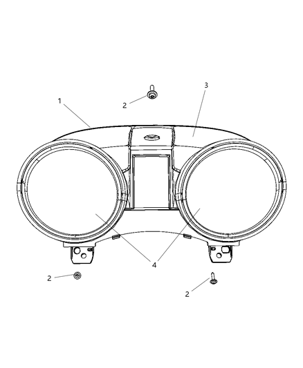 Cluster Instrument Panel Diagram for 5172605AI