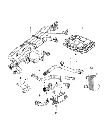 Heater Electric Coolant Diagram for 68237427AE
