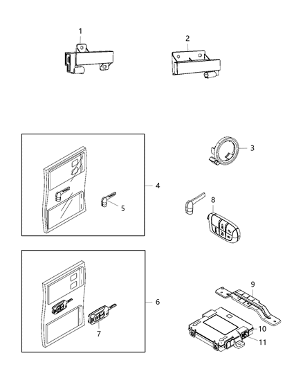 Ignition Immobilizer Module Diagram for 68638466AA