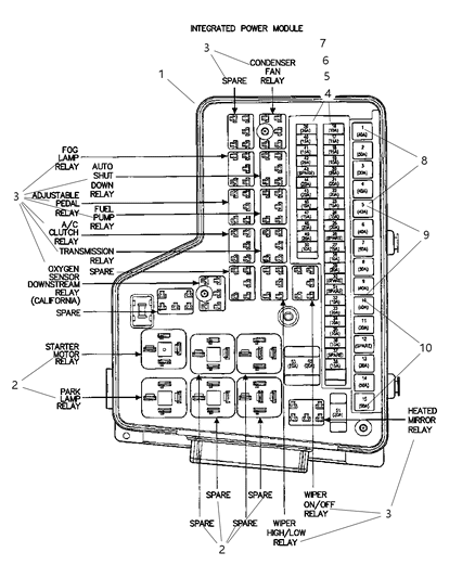 2003 Dodge Ram 1500 Relay Electrical Diagram for 4848879AB