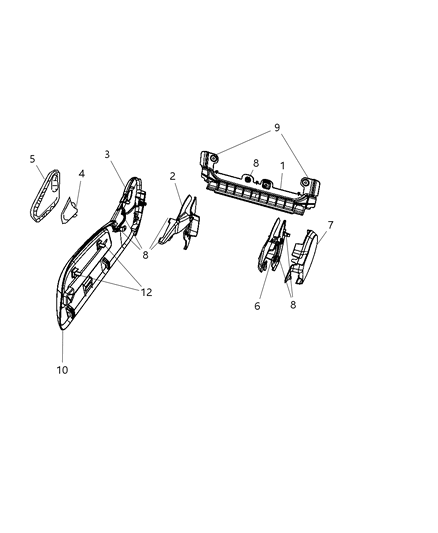 2013 Ram 2500 Clip Retaining Diagram for 68053606AA