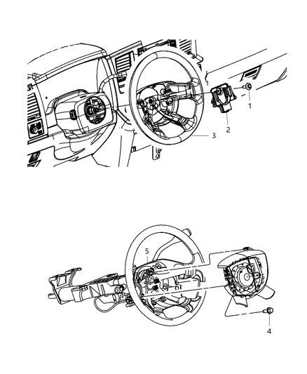 Cover Steering Wheel Back Diagram for 1PS361TVAA