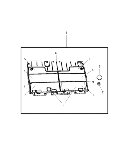Door Assembly Load Floor Front Bench Diagram for 1MF09DK5AA
