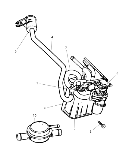 Hose Flow Valve To Recirculation Line Diagram for 4581332AA