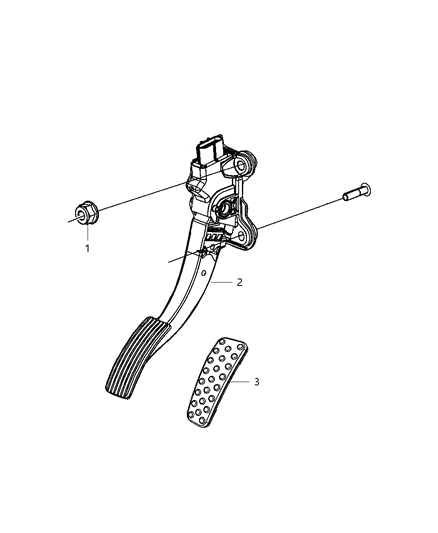 1992 Dodge B150 Pedal Accelerator Diagram for 4861714AB