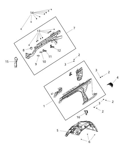 Screw And Washer Hexagon Head M6X1X25 Diagram for 6512215AA