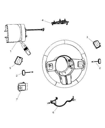 2011 Dodge Durango Module Steering Column Diagram for 1HE79XTWAD