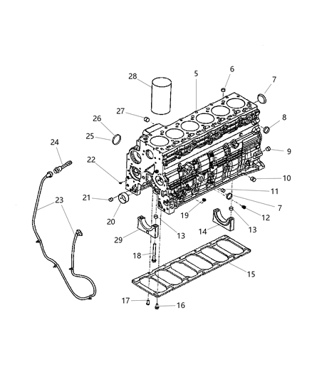 Engine Long Block Diagram for R8001618AA