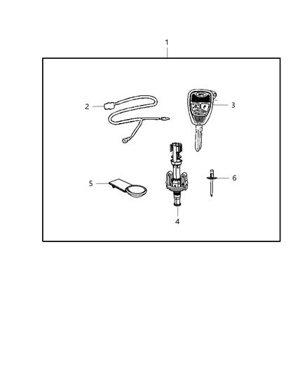 2019 Dodge Journey Key Blank With Transmitter Diagram for 68092995AA