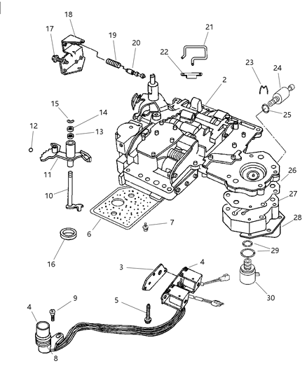 2004 Chrysler PT Cruiser Clip, Governor Pressure Transducer Retaining Diagram for 4617219