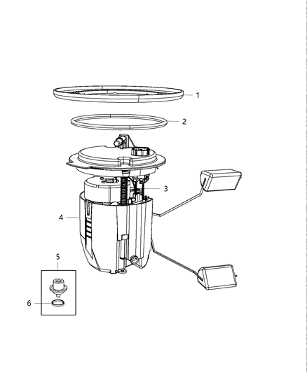 1989 Dodge D250 Module Kit: Fuel Pump/Level Unit Diagram for 68138243AA