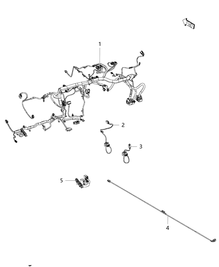 Wiring Instrument Panel Diagram for 68061570AF