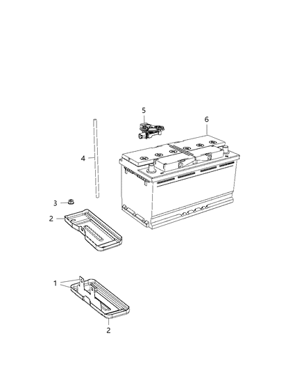 2023 Jeep Wrangler Battery Storage Diagram for BPAH6650AA