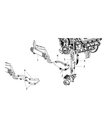 Hose Power Steering Return Diagram for 68031856AF