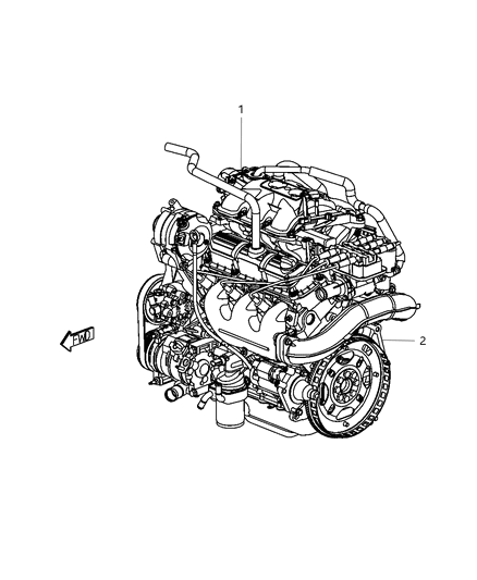 2002 Chrysler 300M Engine Long Block Diagram for R8036633AA