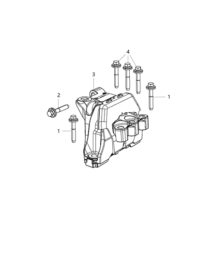 2000 Chrysler Sebring Engine Mount Right Diagram for 68081488AD