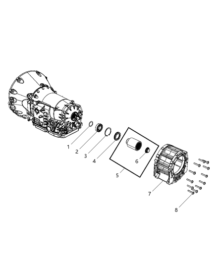 2012 Jeep Grand Cherokee Adapter Transfer Case Diagram for 52120015AA