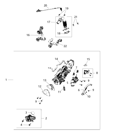 Gasket EGR Tube Flange Diagram for 68425324AA