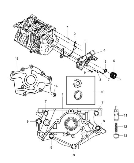 Pump Engine Oil Diagram for 4663844BA