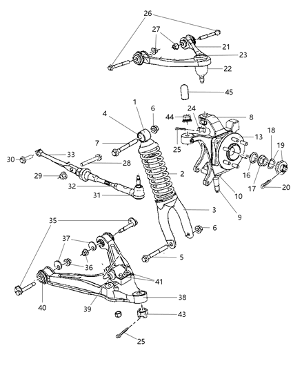 Shock Absorber Suspension Diagram for 5181434AA