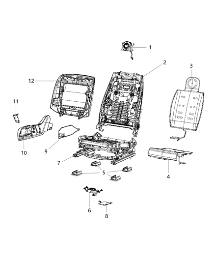 Adjuster Power Seat Diagram for 68193460AB