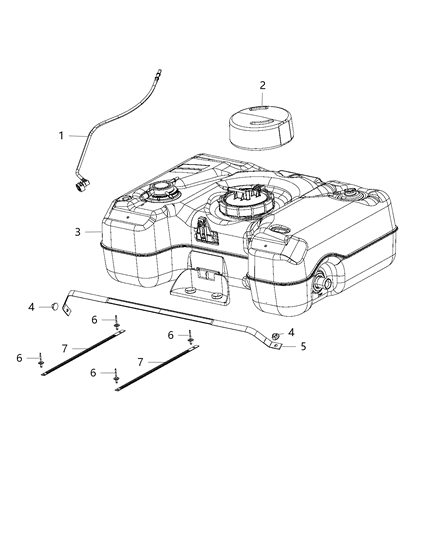 Strap Fuel Tank Diagram for 5290323AA