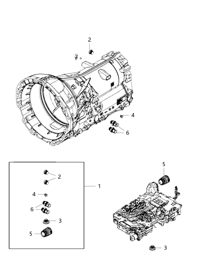 Plug Kit Transmission Diagram for 68142479AA