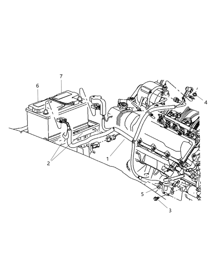 Wiring Alternator And Battery Diagram for 56044131AG