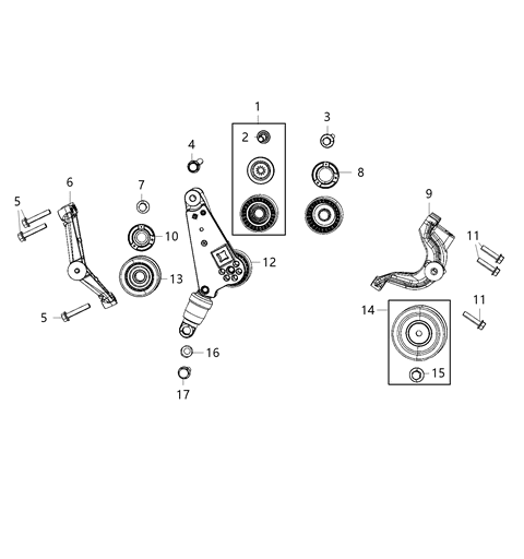 2022 Jeep Compass Bracket Diagram for 5281865AA