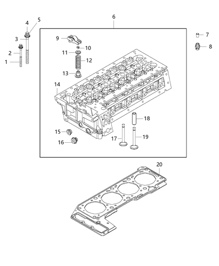 1998 Jeep Cherokee Lock Valve Spring Retainer Diagram for 4892820AA