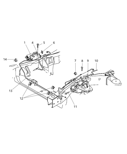 1992 Dodge Caravan Tube Brake Diagram for 52009880AE