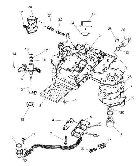 1998 Jeep Grand Cherokee Solenoid Transmission Overdrive Diagram for 52118500