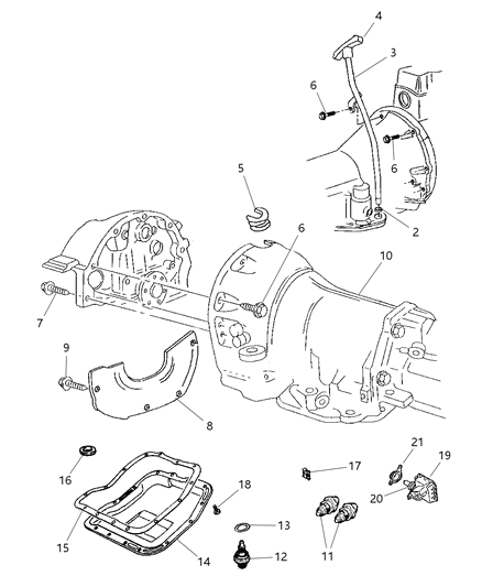 1995 Dodge Caravan Bolt And Washer Hexagon Head Lock 0.437-14X2.00 Diagram for 6036385AA