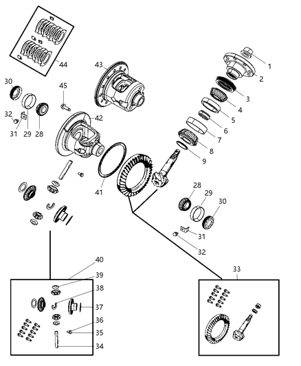 2014 Dodge Challenger Gear Kit Ring And Pinion Diagram for 5140867AD