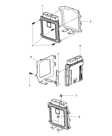 Module Powertrain Control Generic Diagram for 5034305AB