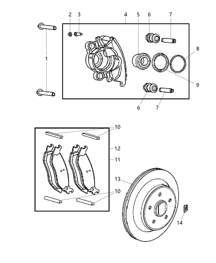 Rotor Brake Diagram for 52128411AA