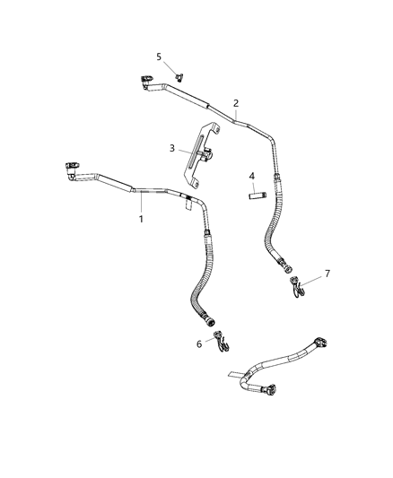 2019 Ram 3500 Tube Fuel Supply Diagram for 57008365AA
