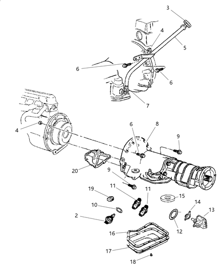 Seal And Gasket Package Transmission Diagram for 5072412AC